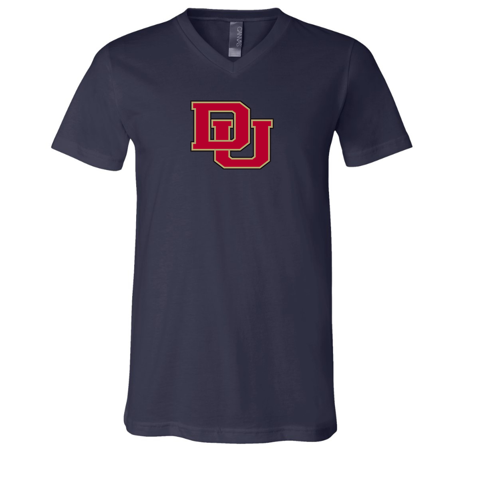 Denver Pioneers  BELLA  CANVAS - Jersey V-Neck T-Shirt