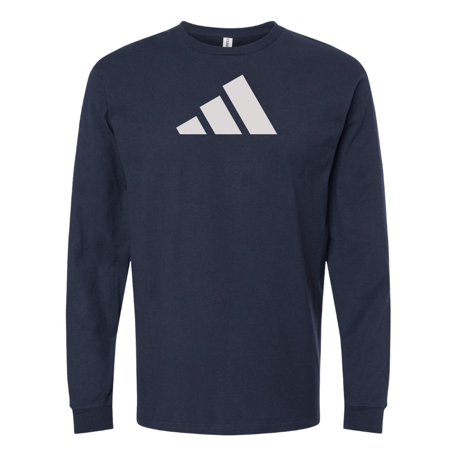Men's Adidas Logo Cotton Long Sleeve T-Shirt
