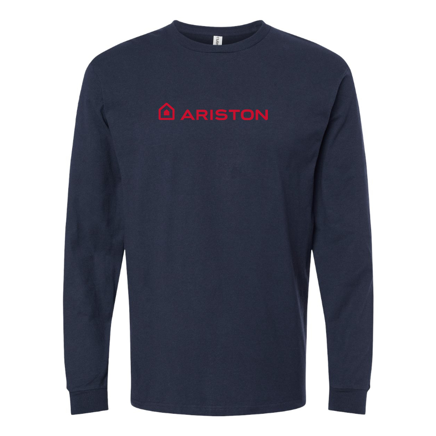 Men's Ariston Logo Cotton Long Sleeve T-Shirt