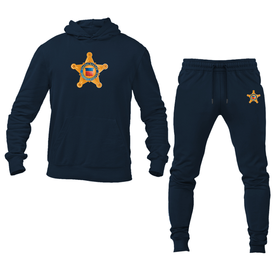 Men's Secret Service Star Logo Hoodie Joggers Set