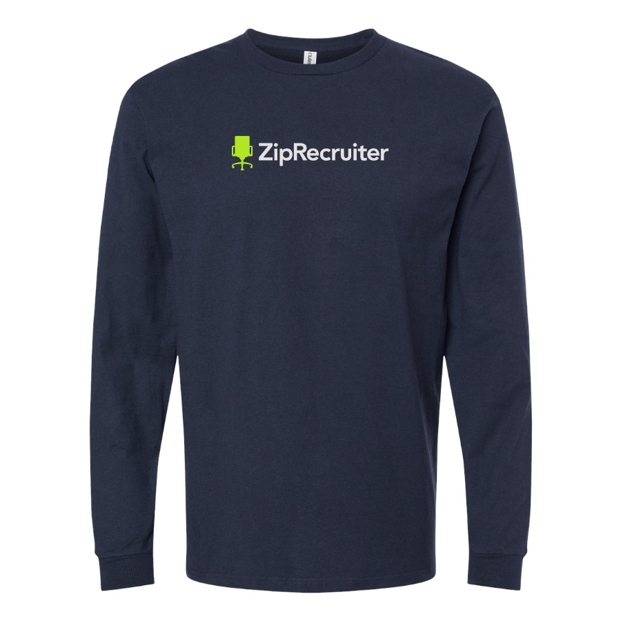 Men's  ZipRecruiter Logo Cotton Long Sleeve T-Shirt