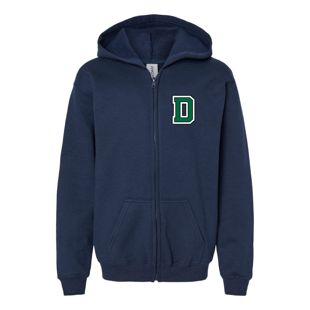 Youth  Dartmouth Big Green Gildan Heavy Blend Full Zip Hooded Sweatshirt