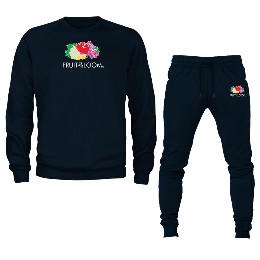 Men's Fruit Of the Loom Crewneck Sweatshirt Joggers Suit