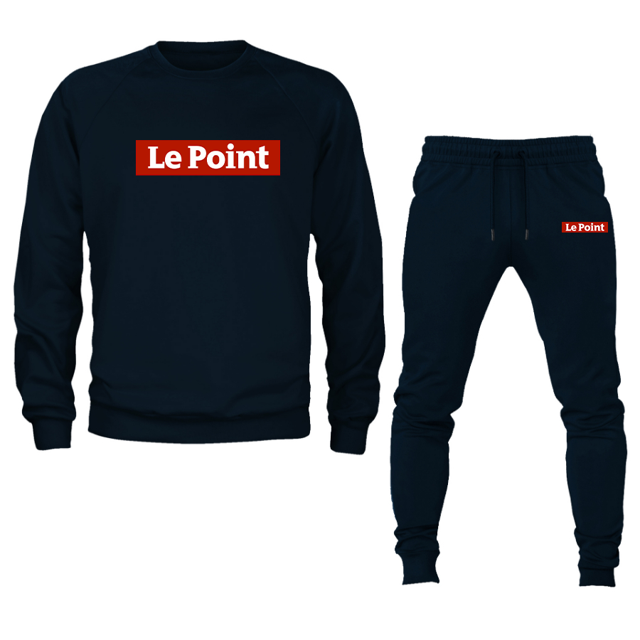 Men's Le Point Crewneck Sweatshirt Joggers Suit