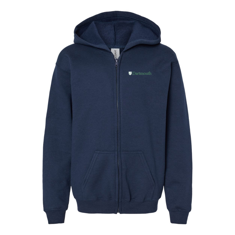 Youth Dartmouth College Gildan Heavy Blend Full Zip Hooded Sweatshirt