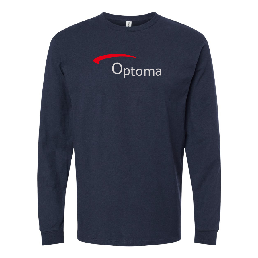 Men's Optoma Logo Cotton Long Sleeve T-Shirt