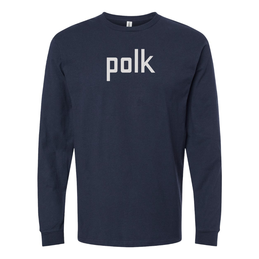 Men's Polk Audio Logo Cotton Long Sleeve T-Shirt