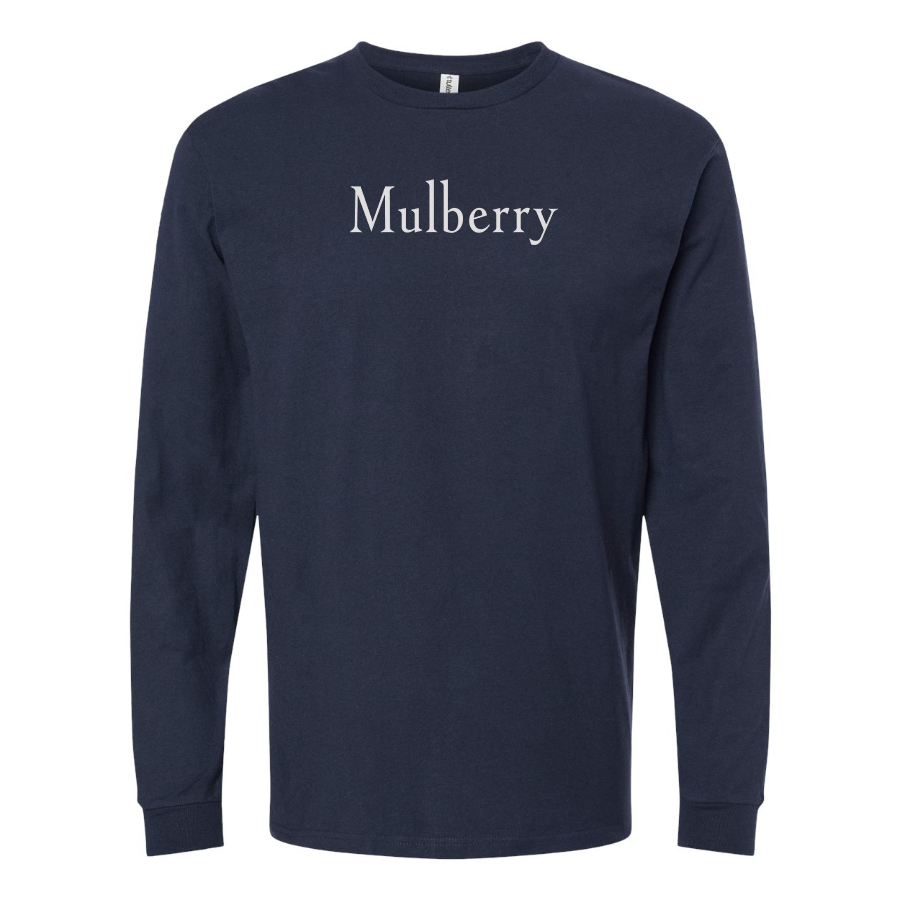 Men's Mulberry  Logo Cotton Long Sleeve T-Shirt