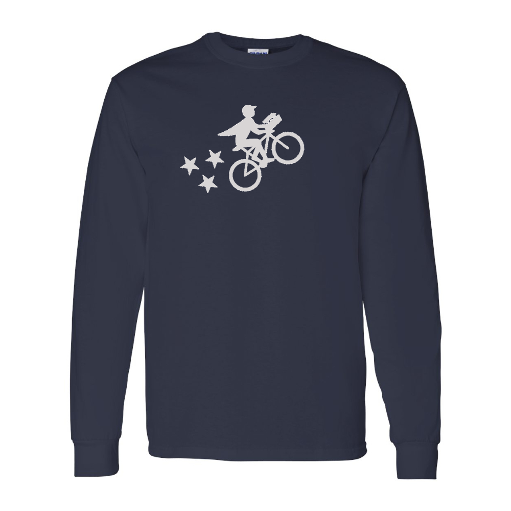 Men's Postmates Bike Gildan Heavy Cotton Long Sleeve T-Shirt
