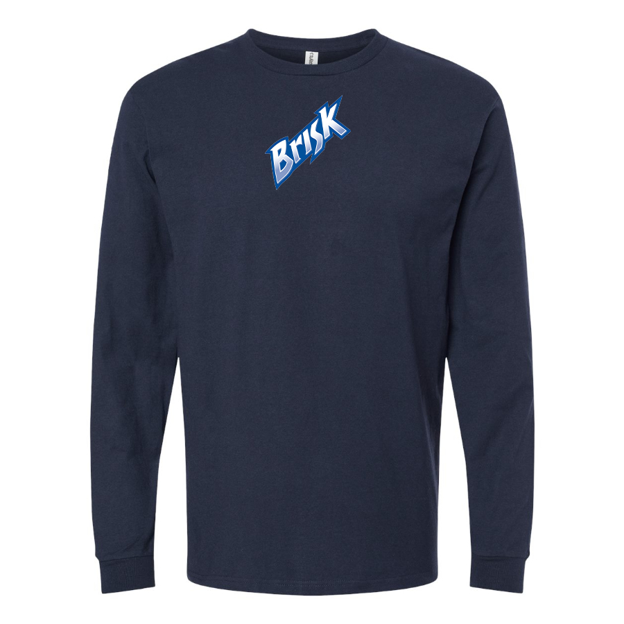 Men's Brisk Logo Cotton Long Sleeve T-Shirt
