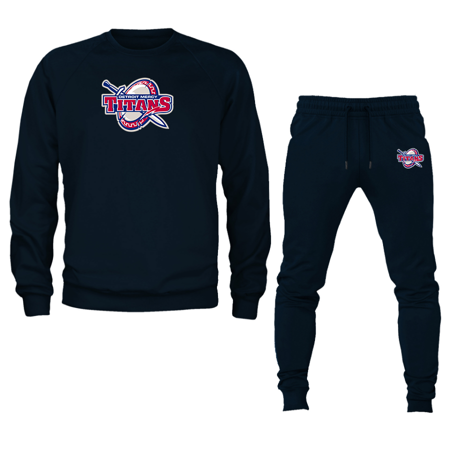 Men's  Detroit Titans  Crewneck Sweatshirt Joggers Suit