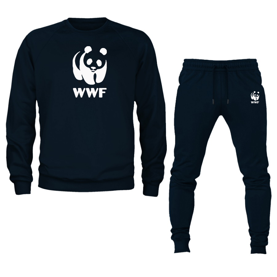 Men's  WWF  Crewneck Sweatshirt Joggers Suit