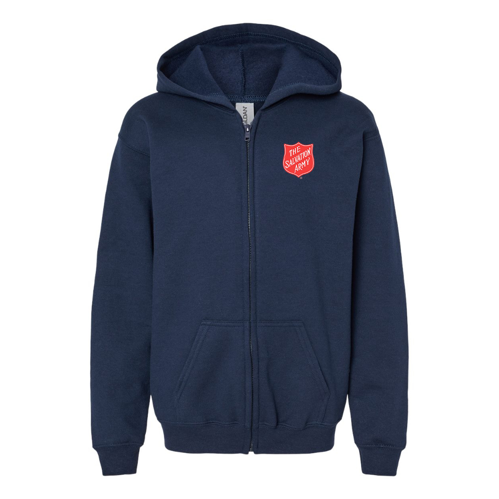 Youth The Salvation Army  Gildan Heavy Blend Full Zip Hooded Sweatshirt