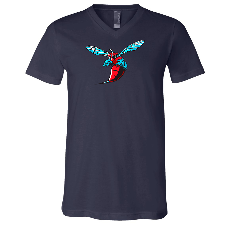 Delaware State Hornets BELLA  CANVAS - Jersey V-Neck T-Shirt
