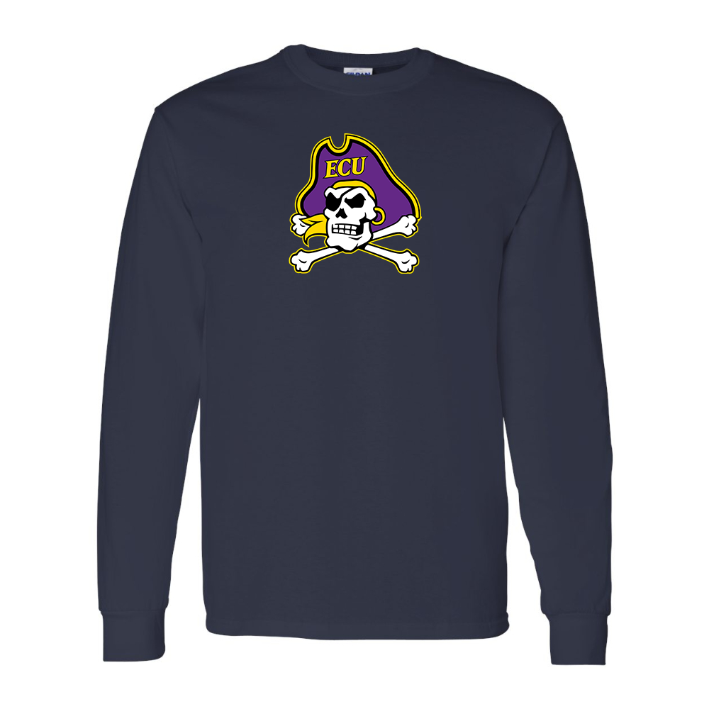 Men's East Carolina Pirates Gildan Heavy Cotton Long Sleeve T-Shirt