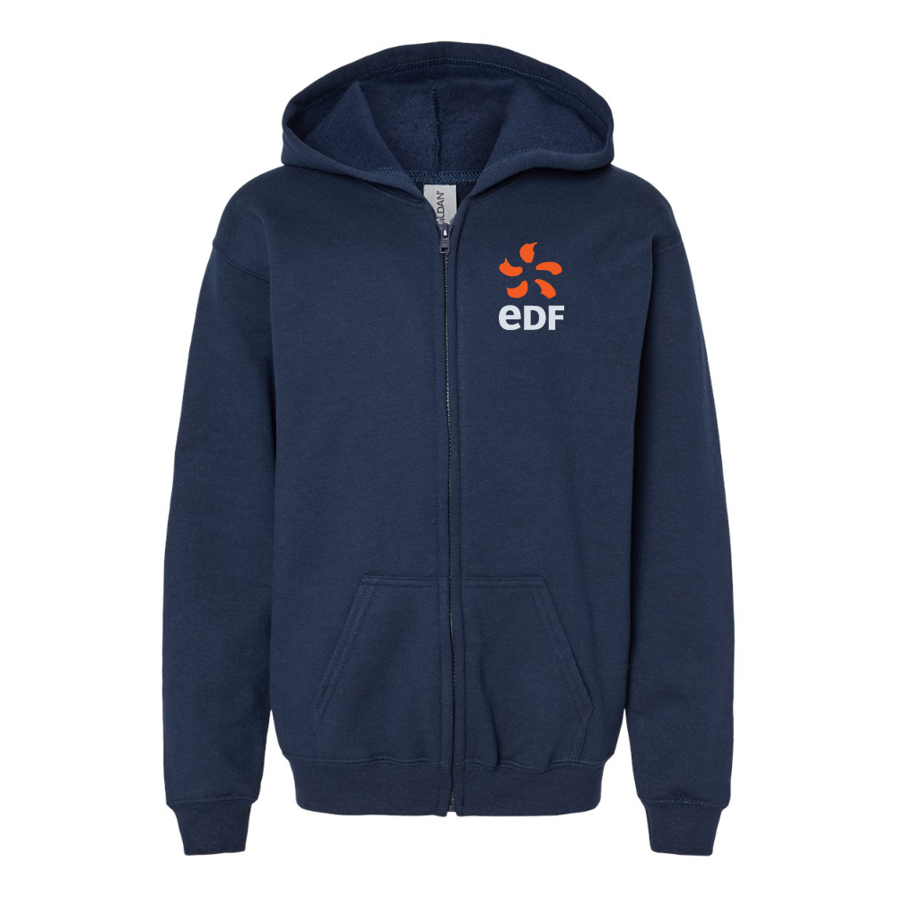 Youth Edf Gildan Heavy Blend Full Zip Hooded Sweatshirt