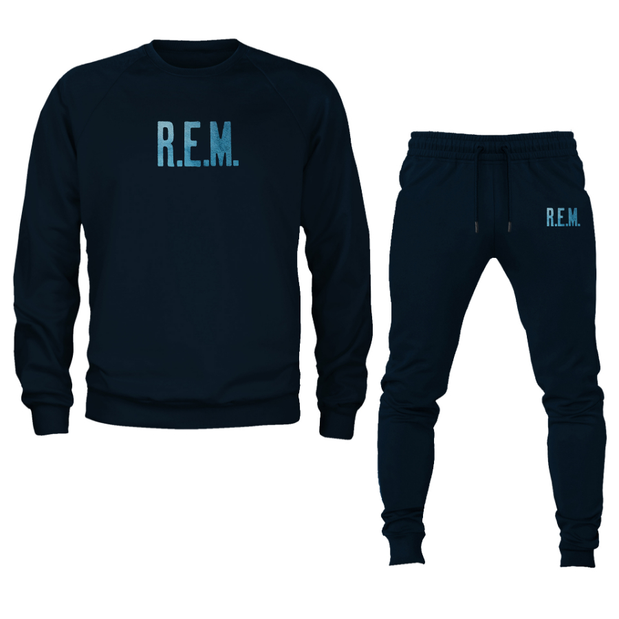 Men's R.E.M. Blue Crewneck Sweatshirt Joggers Suit