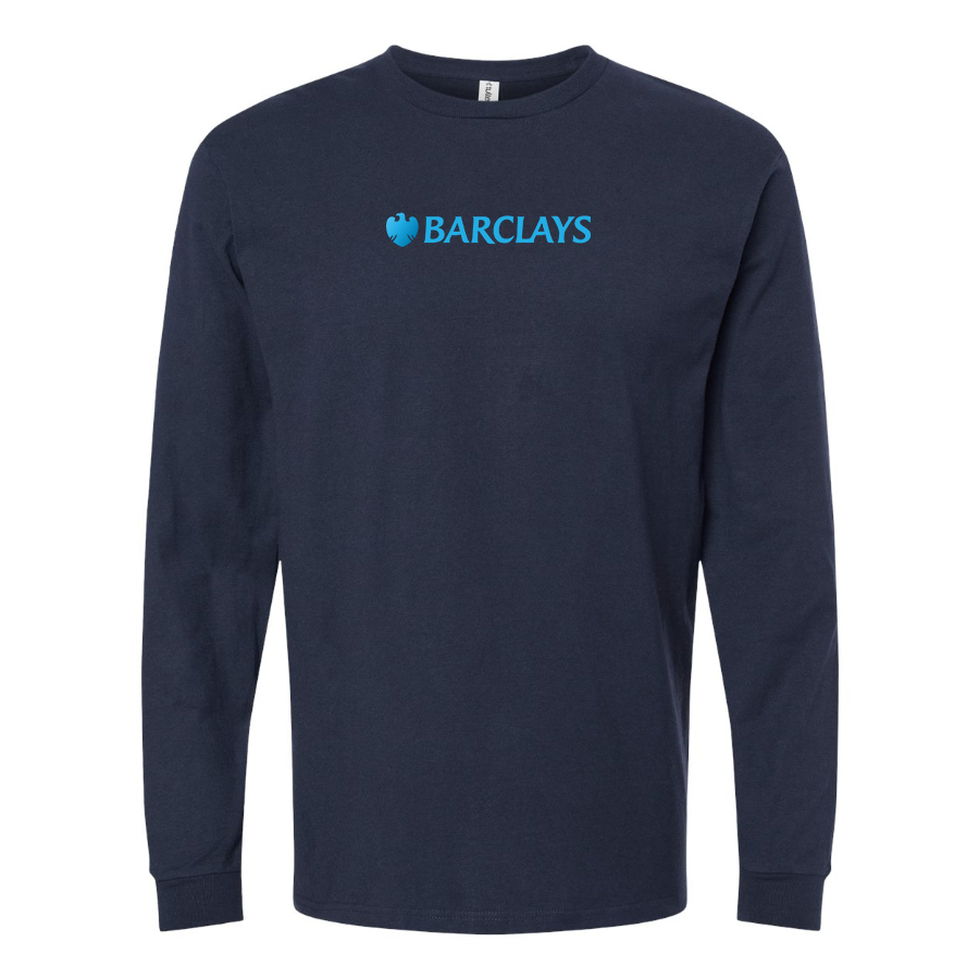 Men's Barclays Logo Cotton Long Sleeve T-Shirt