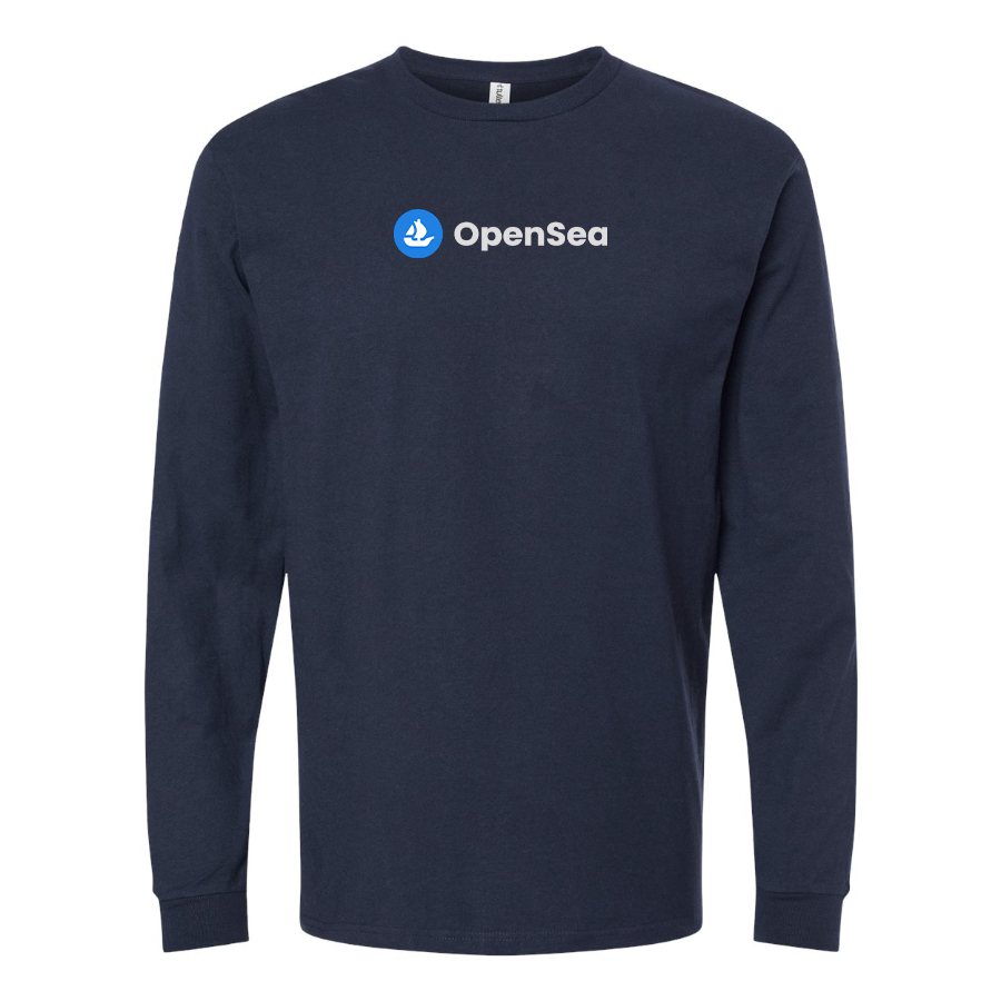 Men's OpenSea Logo Cotton Long Sleeve T-Shirt