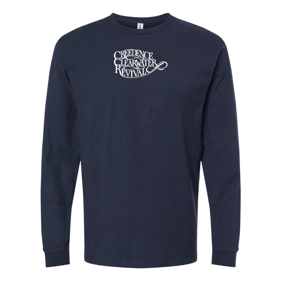 Men's Creedence Clearwater Revival Logo Cotton Long Sleeve T-Shirt