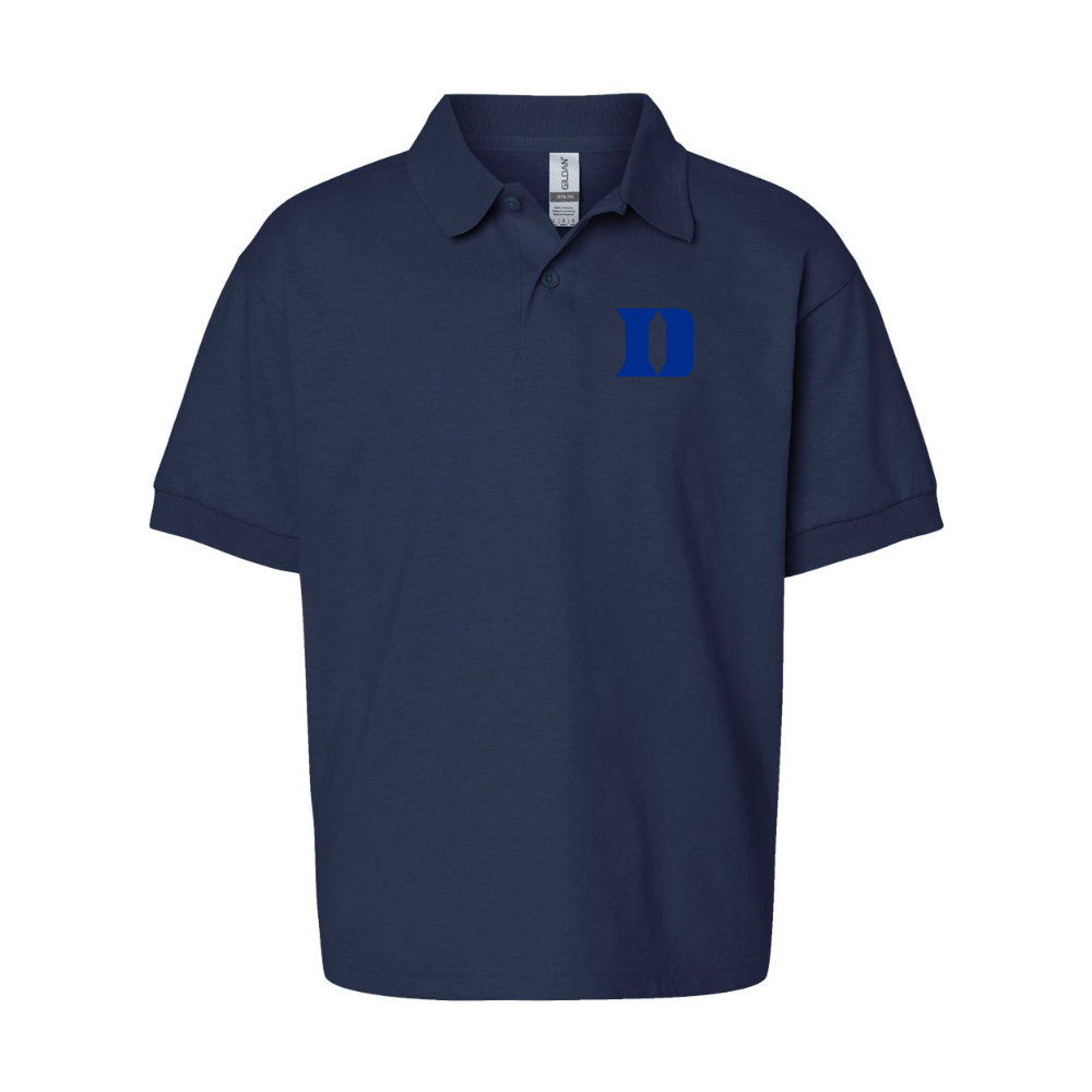 Youth  Duke Blue Devils Gildan Dry Blend Jersey Polo