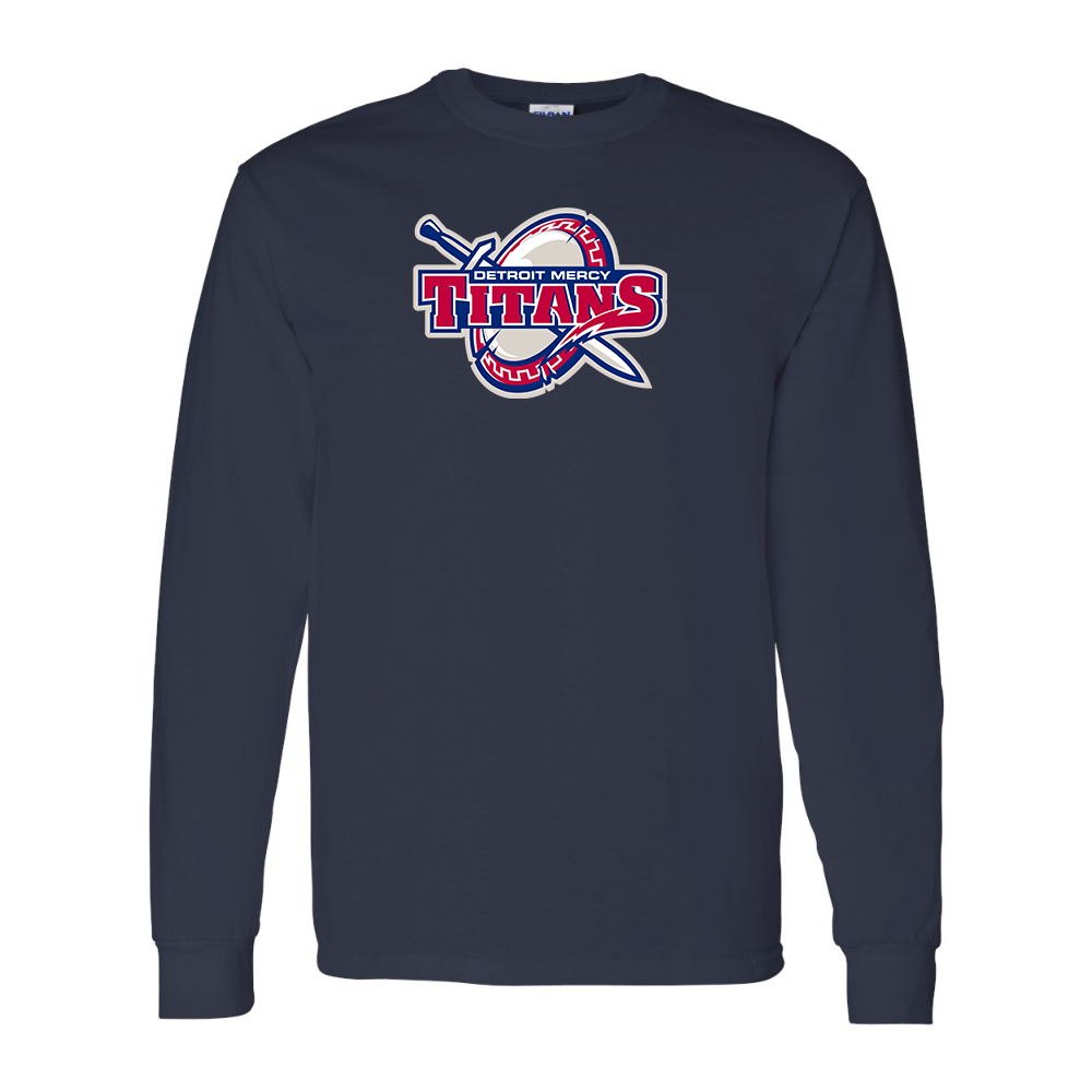 Men's Detroit Titans  Gildan Heavy Cotton Long Sleeve T-Shirt