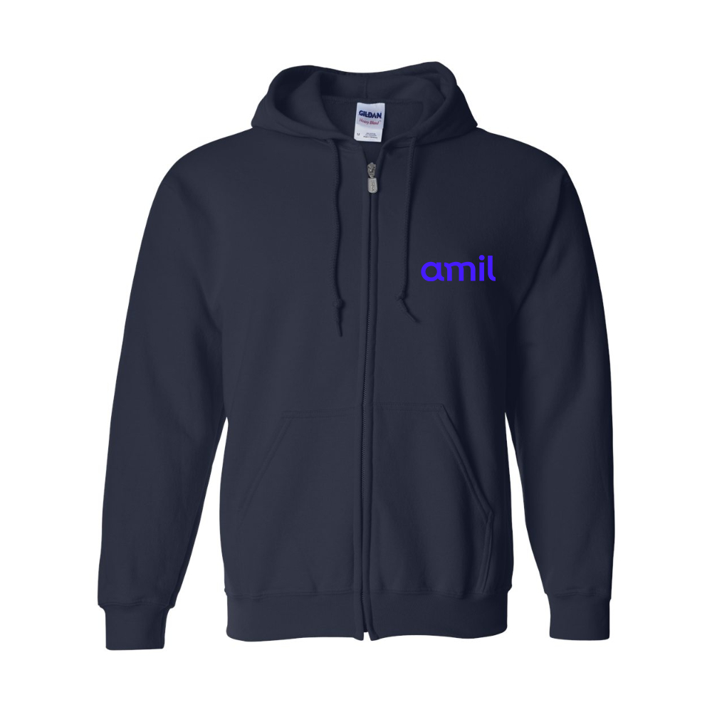 Men's  Amil  Gildan  Heavy Blend Full Zip Hooded Sweatshirt