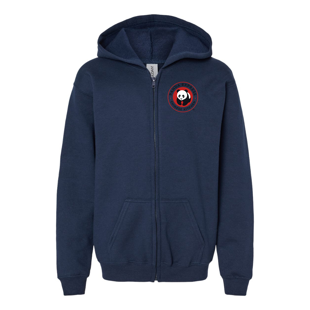 Youth Panda Express Gildan Heavy Blend Full Zip Hooded Sweatshirt