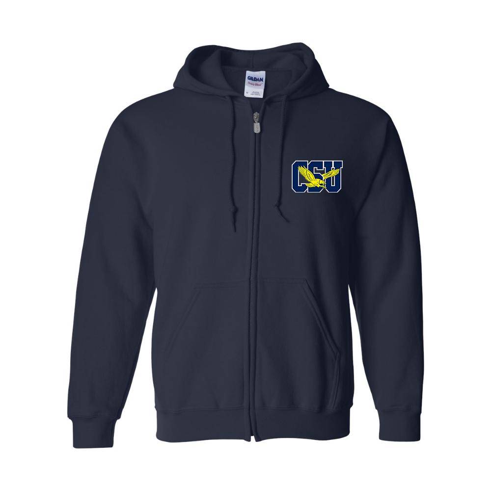 Men's Coppin State Eagles Gildan  Heavy Blend Full Zip Hooded Sweatshirt