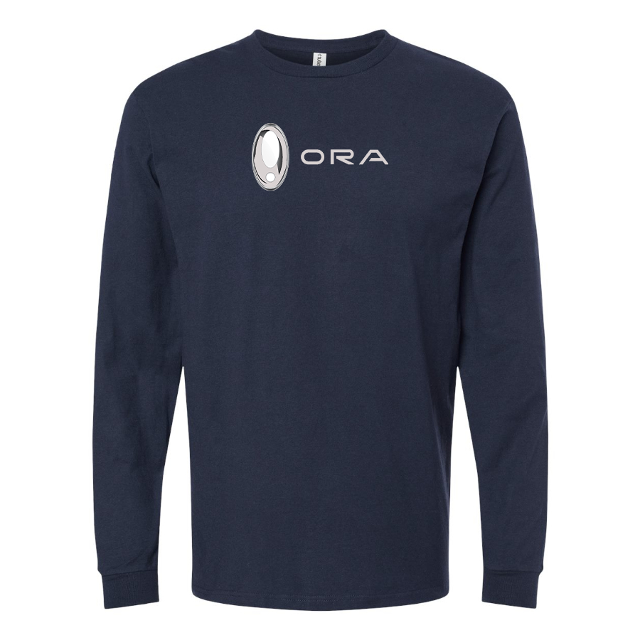 Men's ORA Logo Cotton Long Sleeve T-Shirt