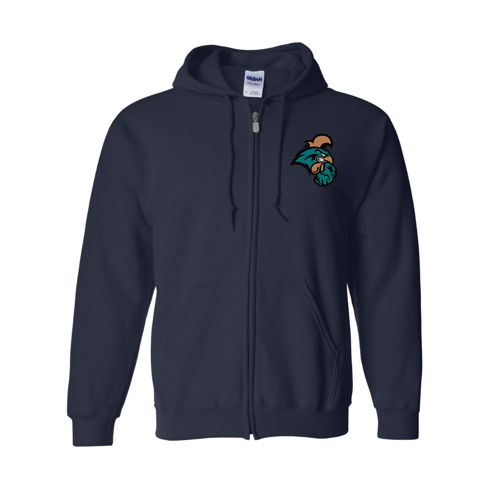 Men's  Coastal Carolina Chanticleers  Gildan  Heavy Blend Full Zip Hooded Sweatshirt