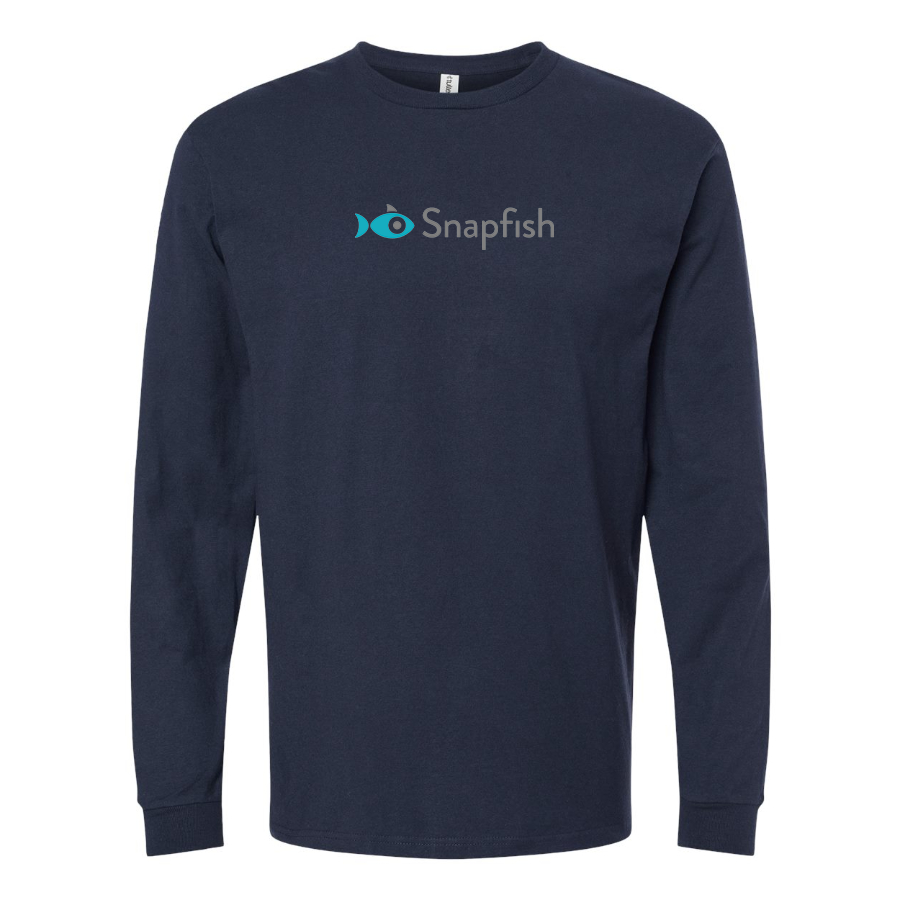 Men's Snapfish Logo Cotton Long Sleeve T-Shirt