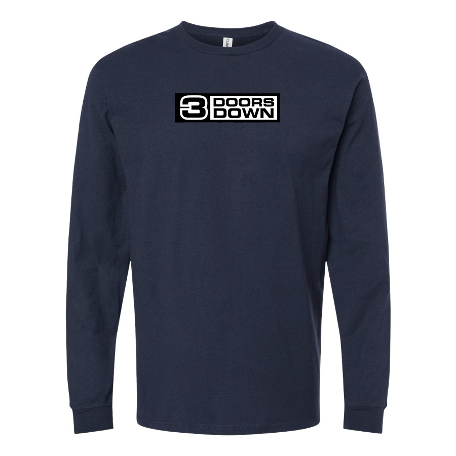 Men's 3 Doors Down Logo Cotton Long Sleeve T-Shirt