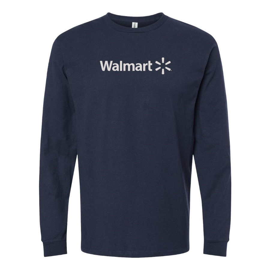 Men's Walmart Logo Cotton Long Sleeve T-Shirt