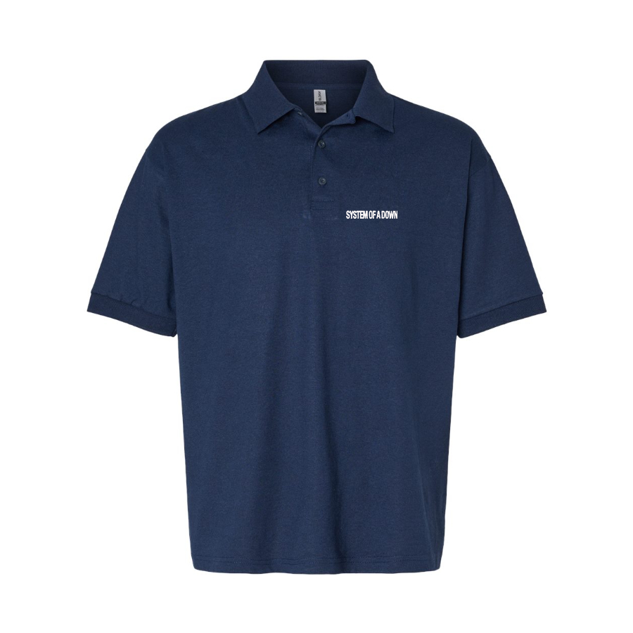 Men's  System Of A Down Logo Dry Blend Polo