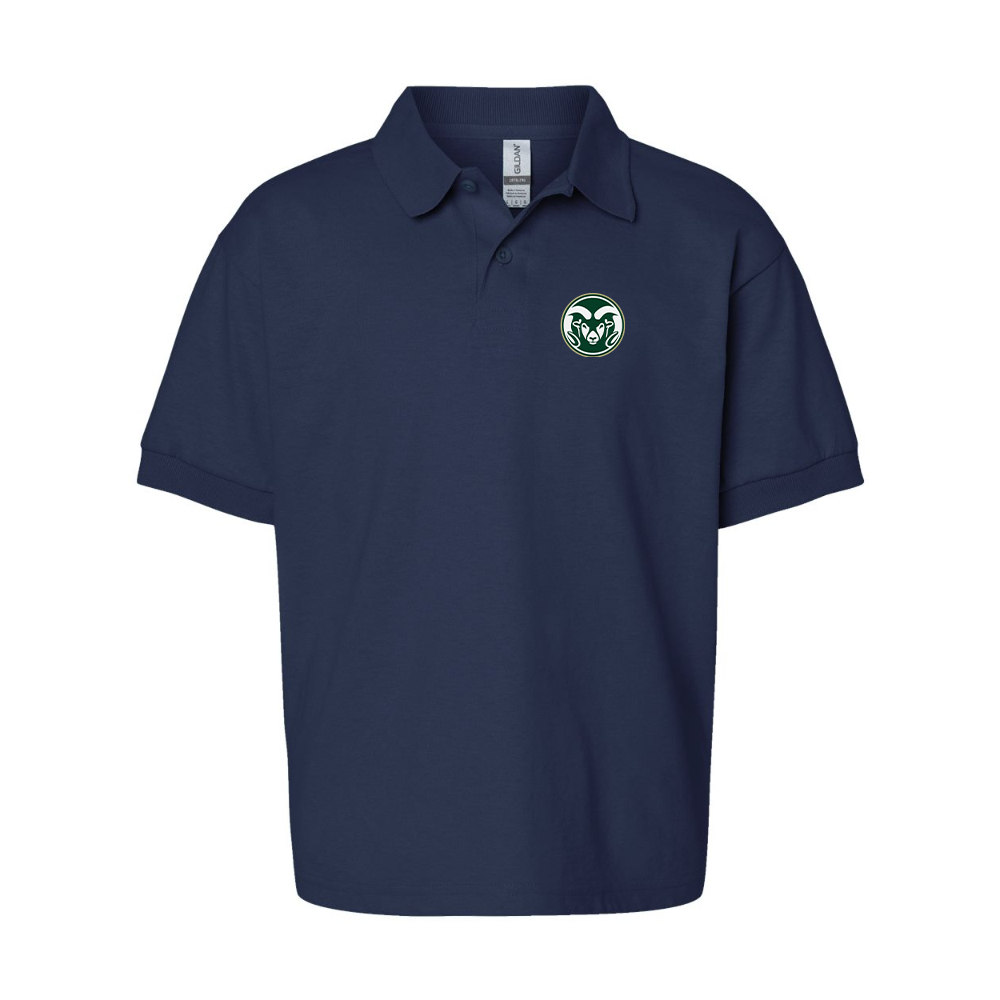 Youth Colorado State Rams  Gildan Dry Blend Jersey Polo