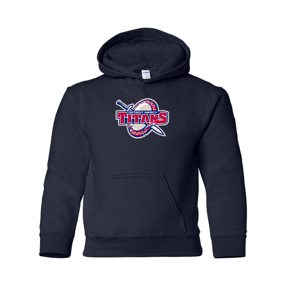 Youth Detroit Titans  Gildan Heavy Blend  Hooded Sweatshirt