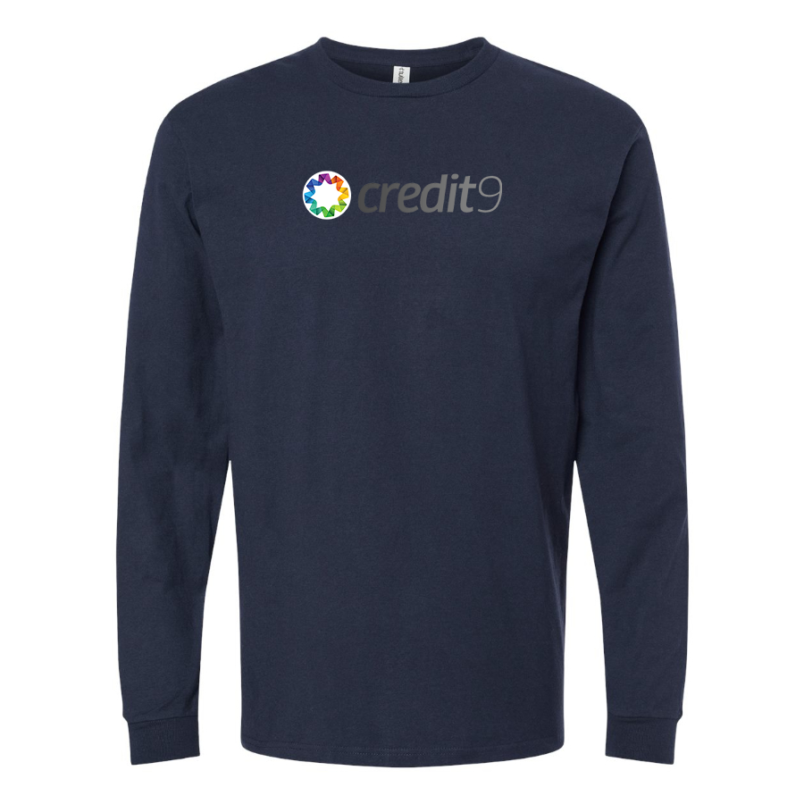 Men's Сredit9 Logo Cotton Long Sleeve T-Shirt