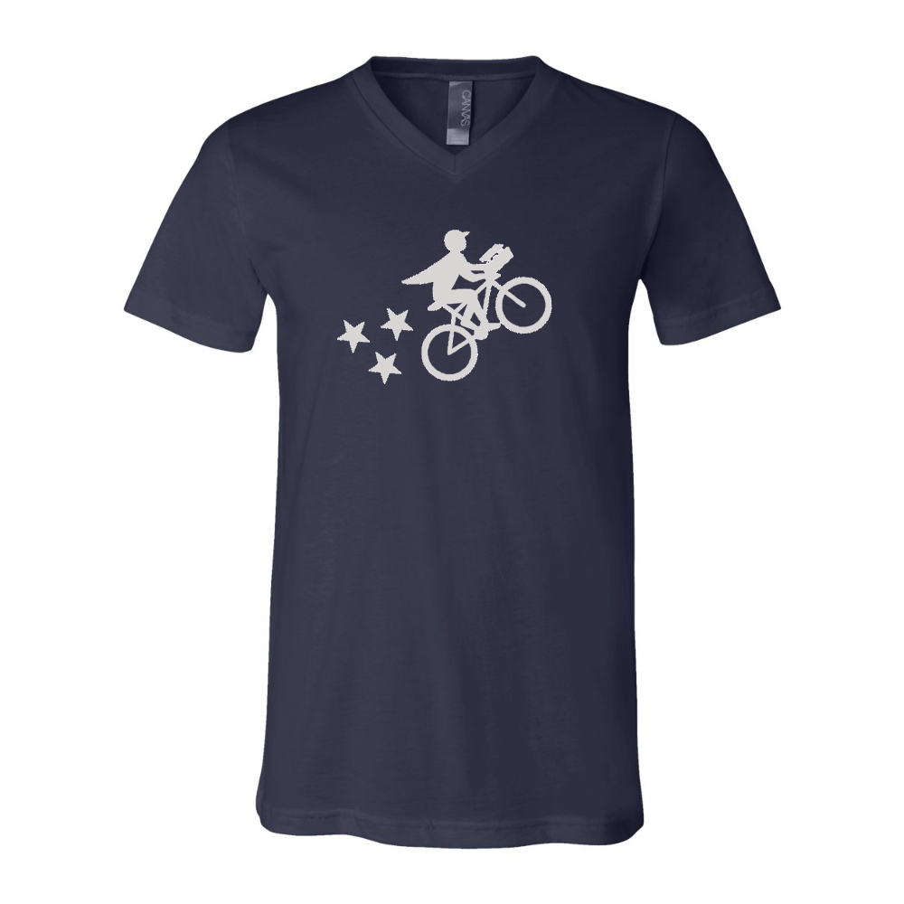 Postmates Bike BELLA  CANVAS - Jersey V-Neck T-Shirt