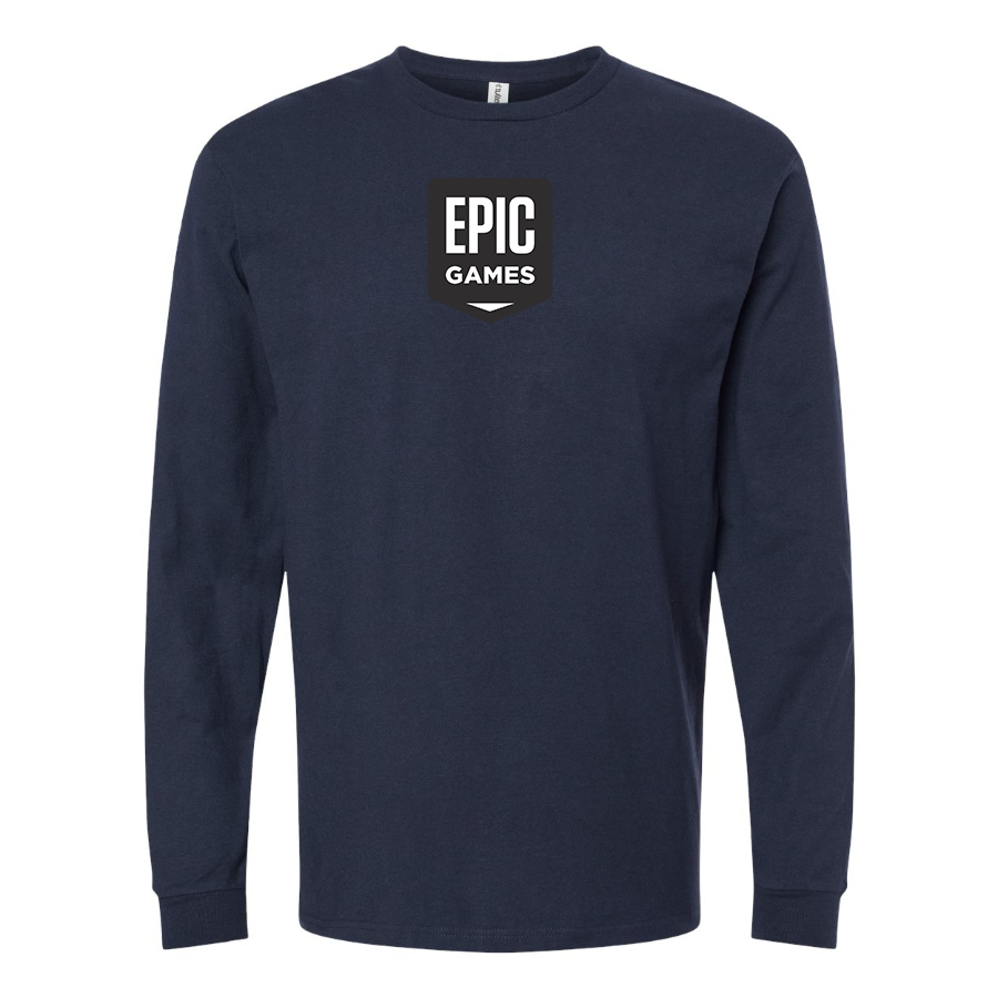 Men's Epic Games Logo Cotton Long Sleeve T-Shirt