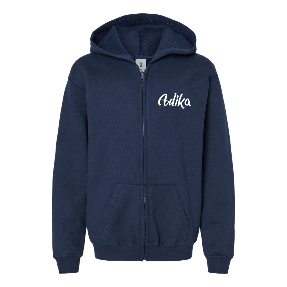 Youth  Adika  Gildan Heavy Blend Full Zip Hooded Sweatshirt