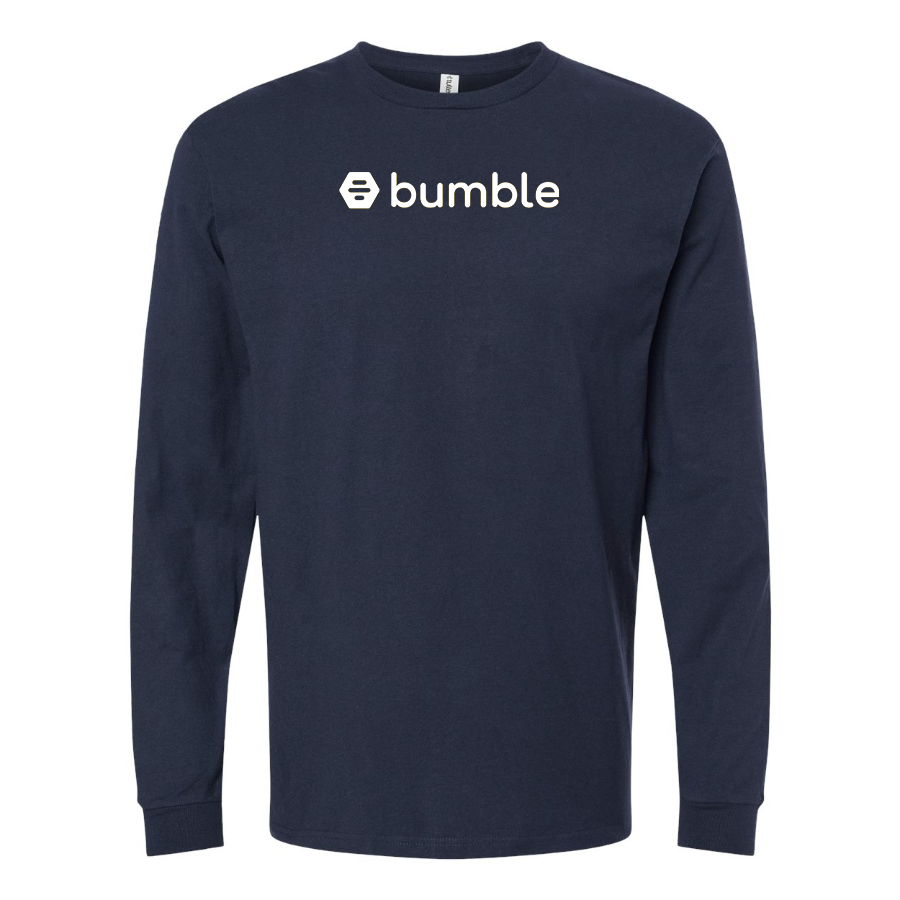 Men's  Bumble Logo  Cotton Long Sleeve T-Shirt