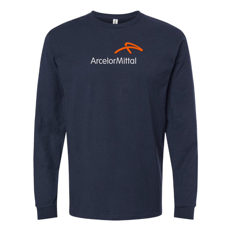 Men's Arcelormittal Logo Cotton Long Sleeve T-Shirt