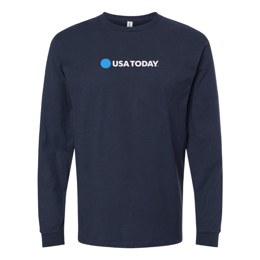 Men's USA Today Logo Cotton Long Sleeve T-Shirt