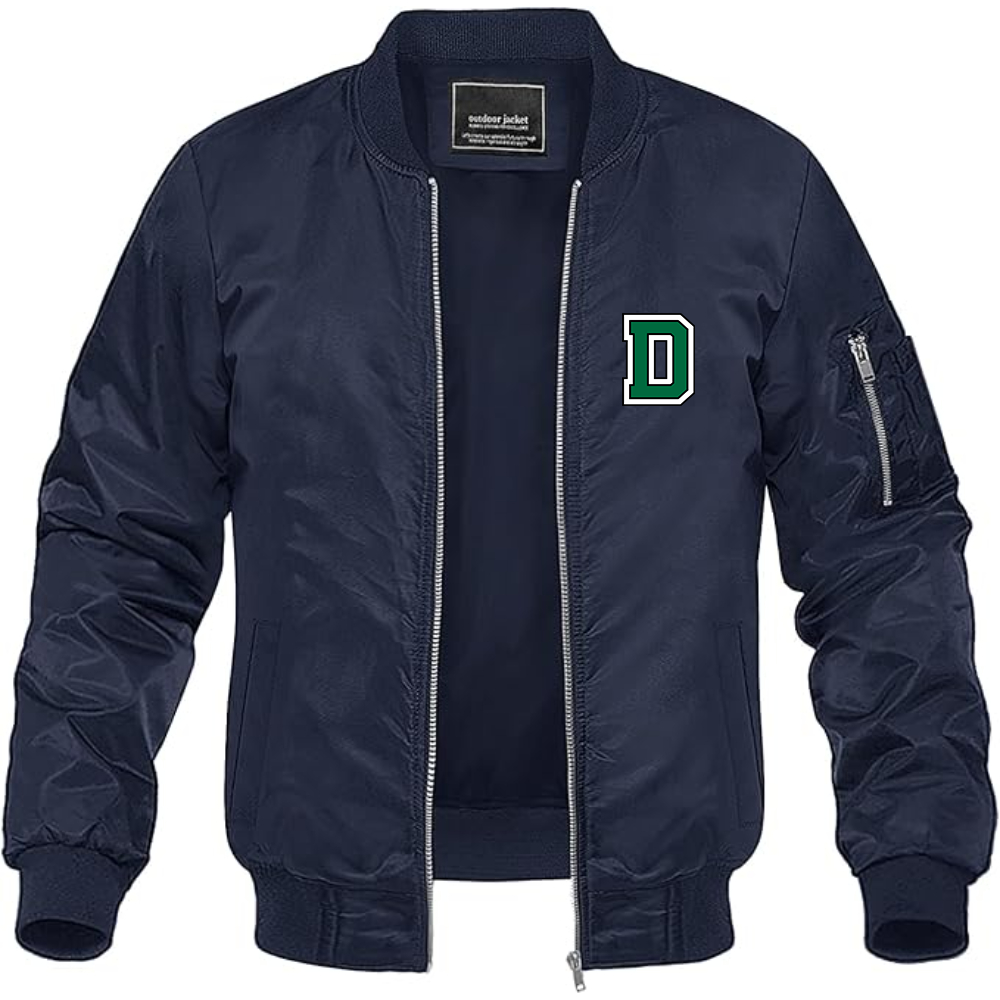 Men's Dartmouth Big Green Lightweight Bomber Jacket Windbreaker Softshell Varsity Jacket Coat