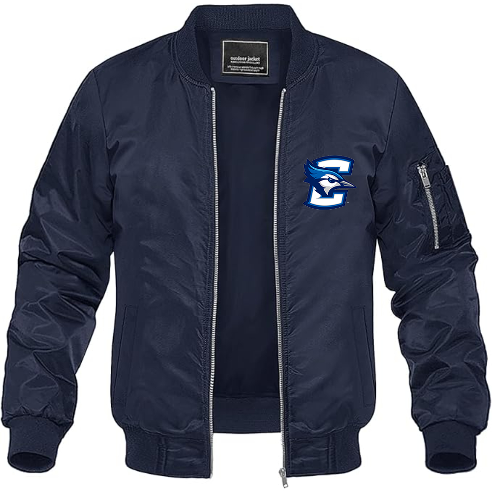 Men's  Creighton Bluejays Lightweight Bomber Jacket Windbreaker Softshell Varsity Jacket Coat