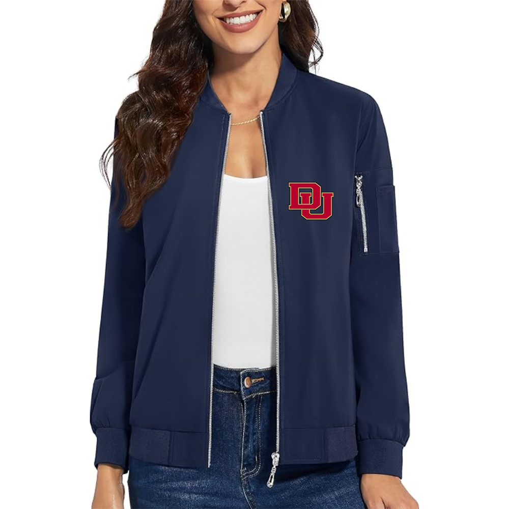Women's Denver Pioneers  Premium Bomber Jacket with Polished Detailing and Functional Sleeve Pocket Modern Luxury Outerwear
