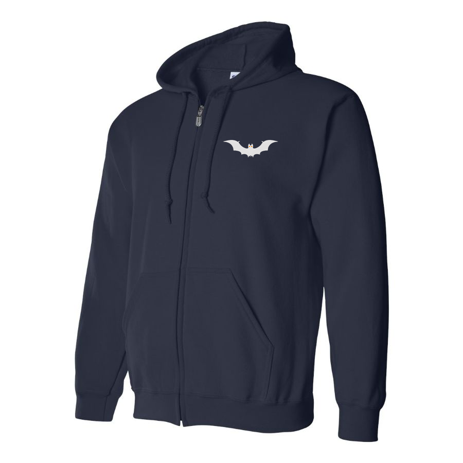 Men's Bat-Emoji Logo Zipper Hoodie
