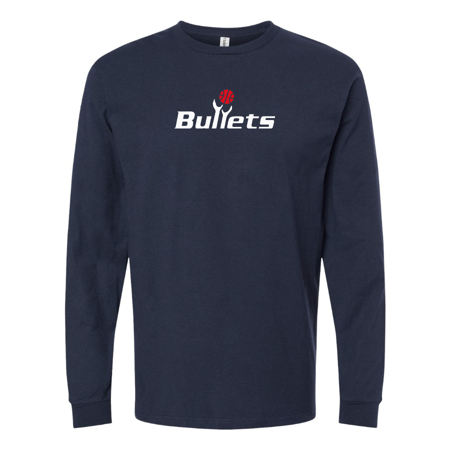 Men's Baltimore Bullets  Logo Cotton Long Sleeve T-Shirt