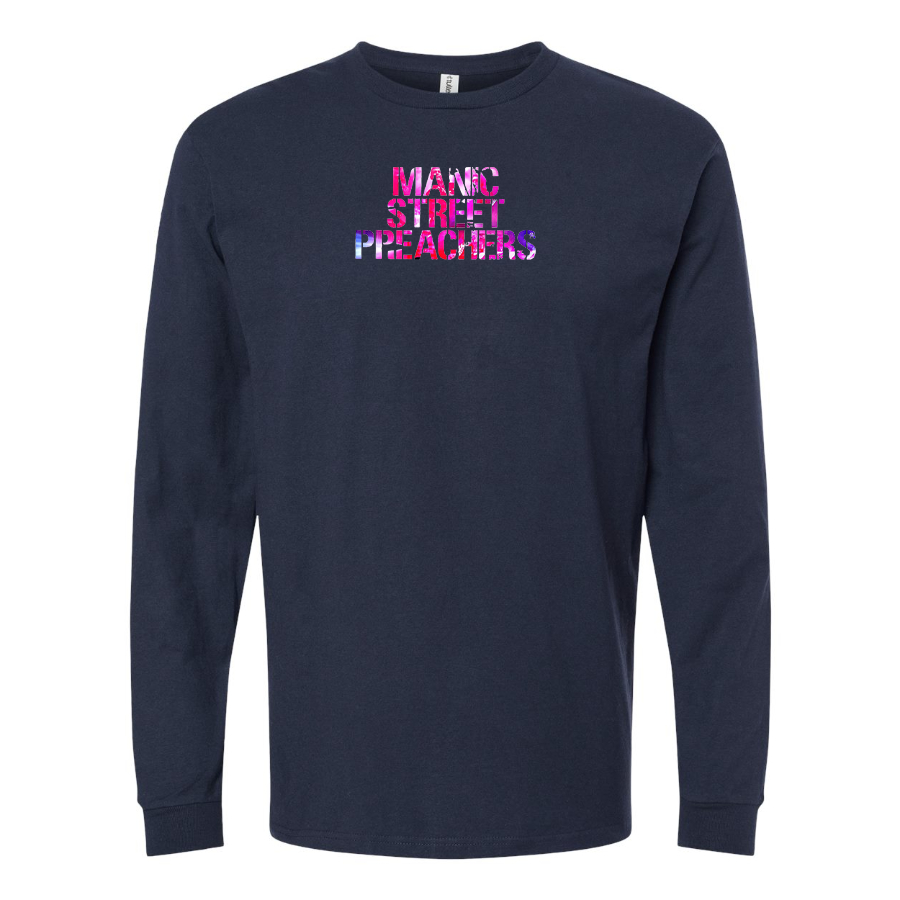 Men's Manic Street Preachers Logo Cotton Long Sleeve T-Shirt